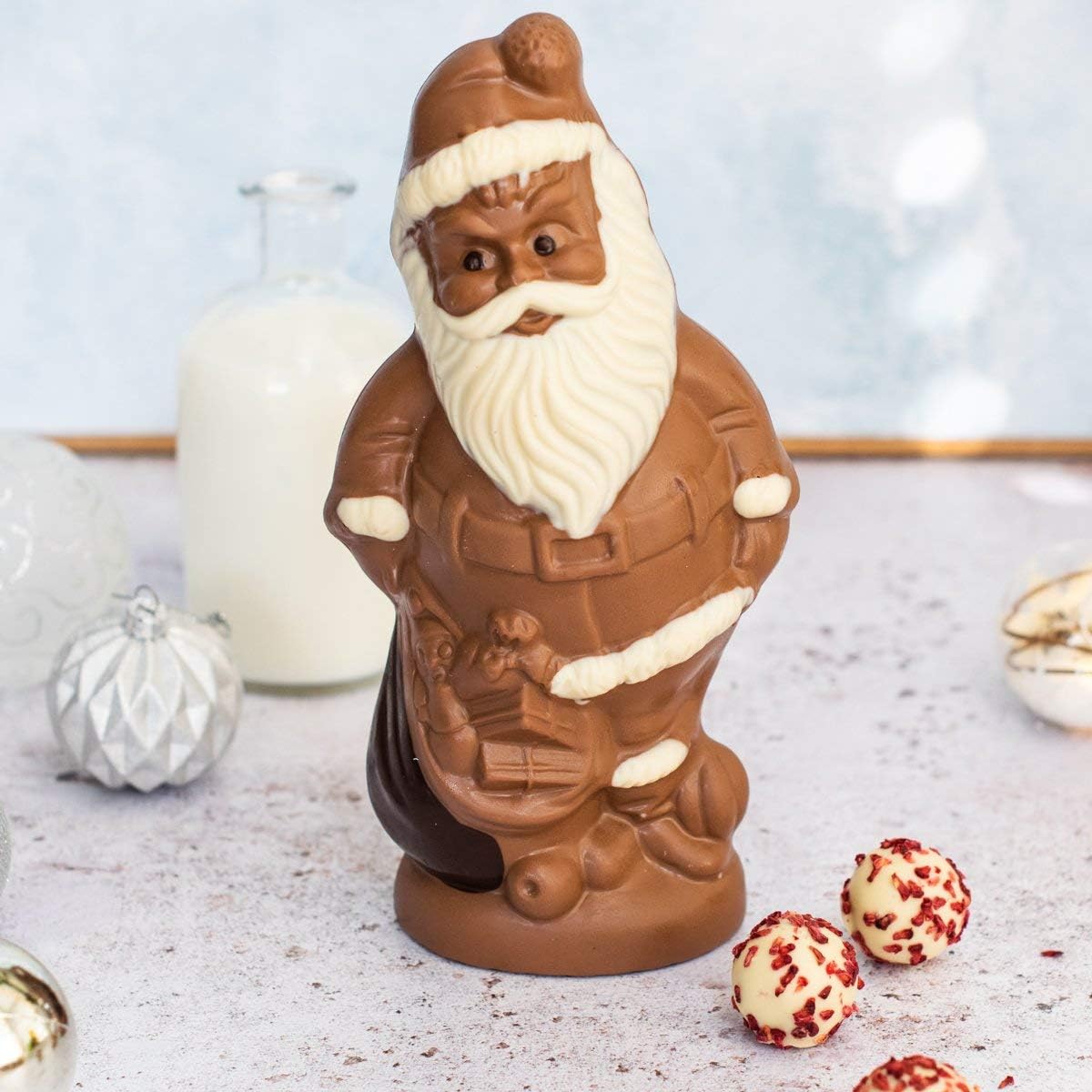 Chocolate Santa made with Mould