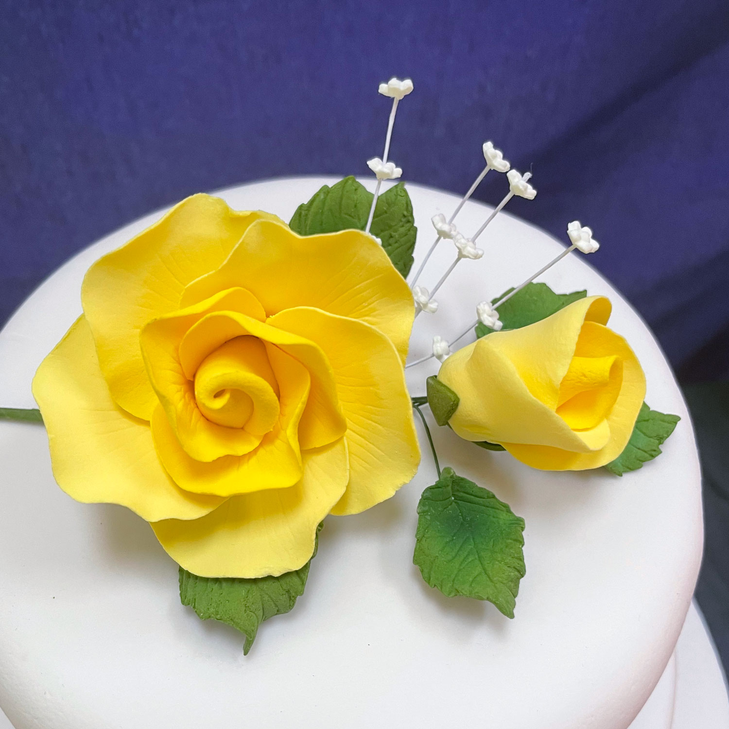 Lemon Yellow Sugar Rose Spray