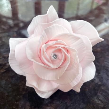 Giant Pink Diamante Sugar Rose