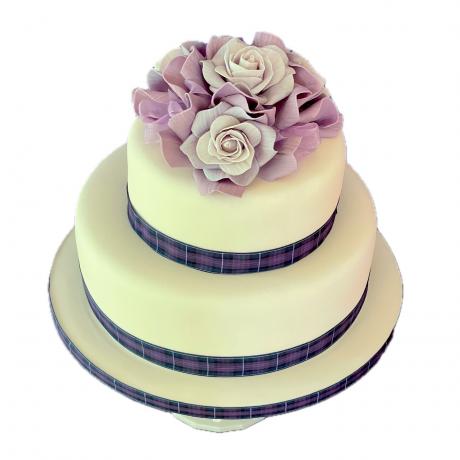 Lilac 2 Tier Wedding Cake
