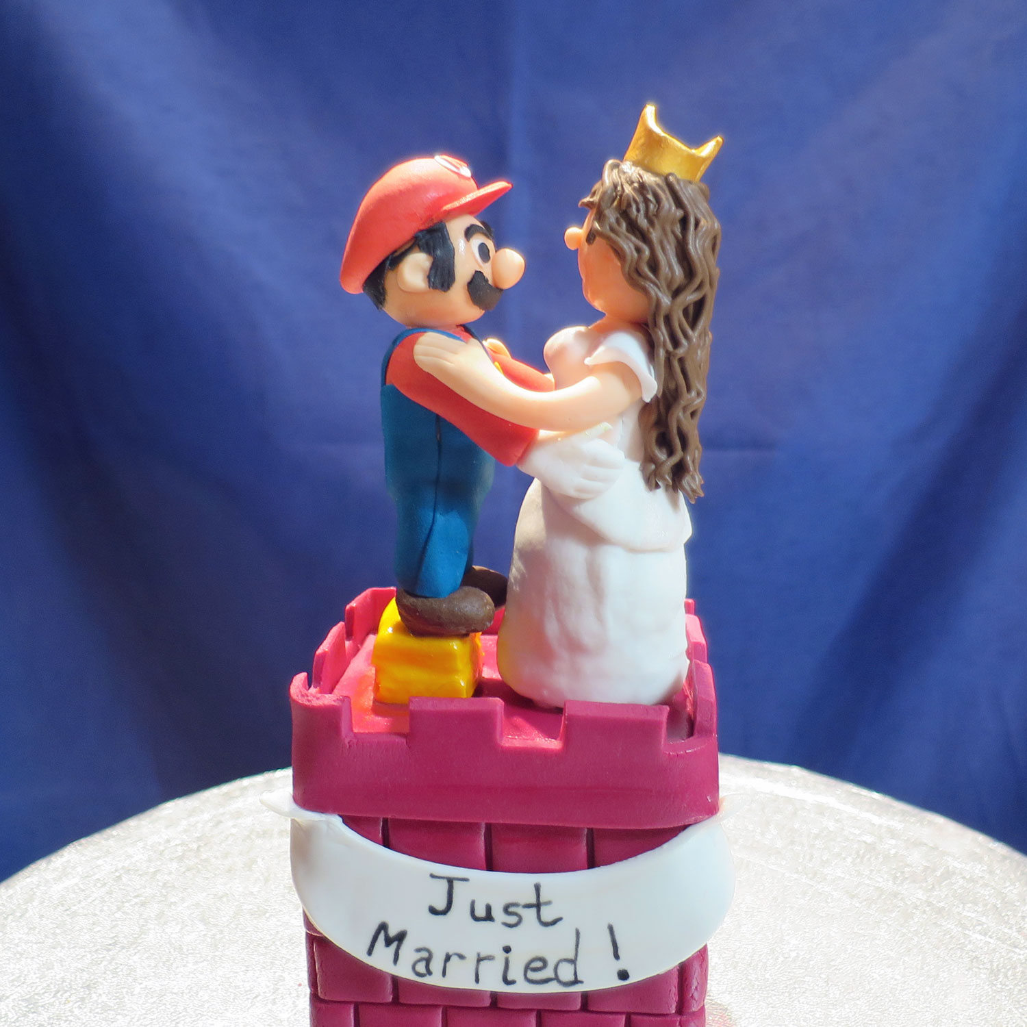 Mario And Princess Peach Wedding Cake Topper