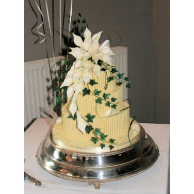 Chocolate Cake with Calla Lilies